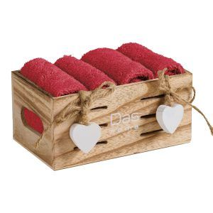 Das Home Σετ Πετσέτες 4Τεμαχιων Soft 4009 Red Red