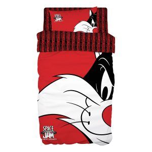 Beauty Home Σετ πάπλωμα μονό Art 6192 Space Jam Sylvester 160x240 Κόκκινο