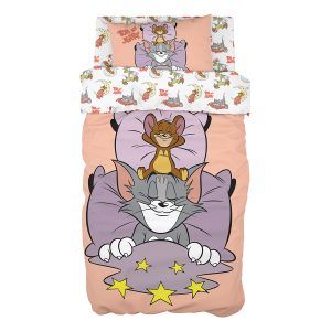 Beauty Home Σετ πάπλωμα μονό Art 6194 Tom and Jerry 160x240 Εμπριμέ