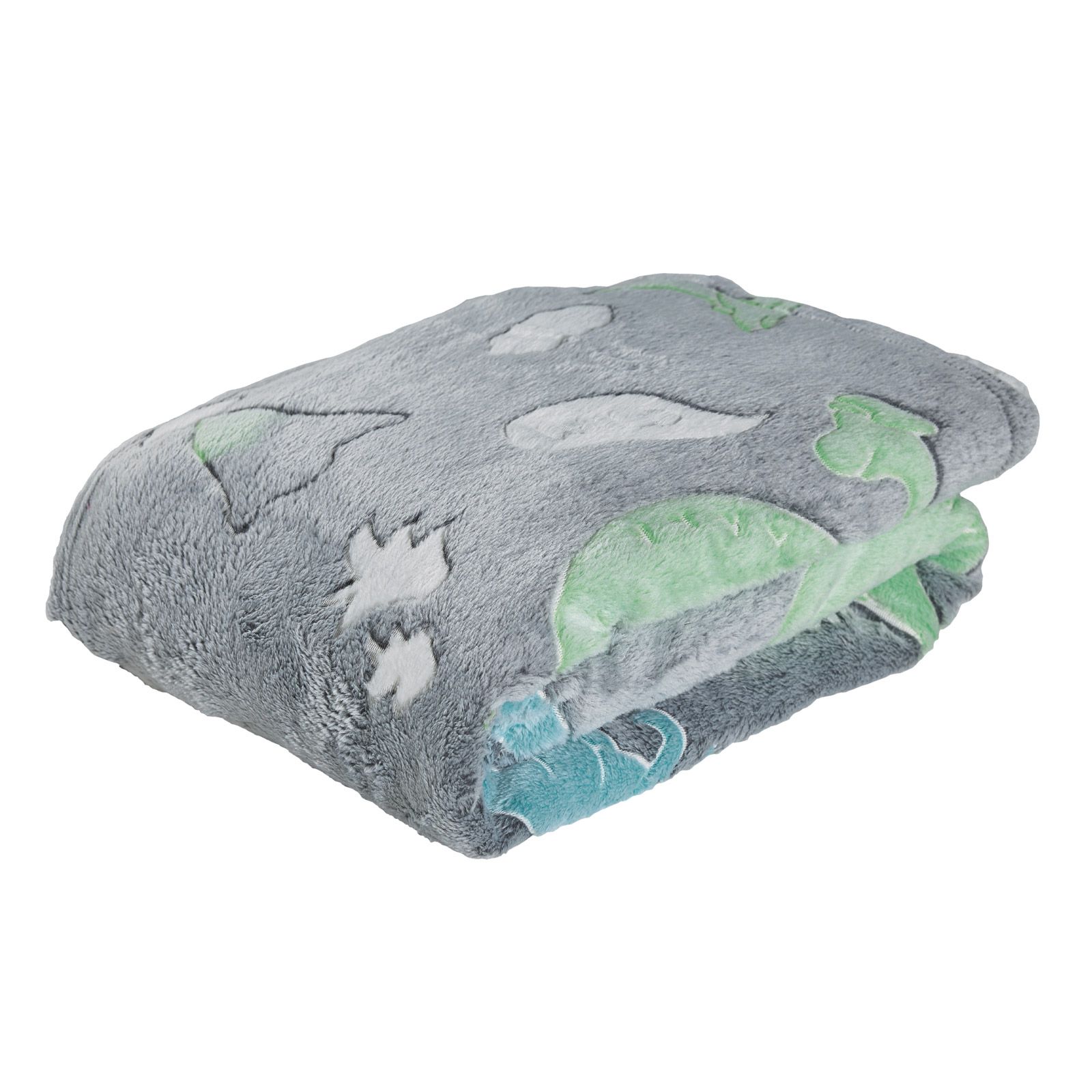 Das Baby Κουβερτα Fleece 80X110 Relax 4865 Γκρι - Μπλε - Πρασινο Γκρι - Μπλε - Πρασινο