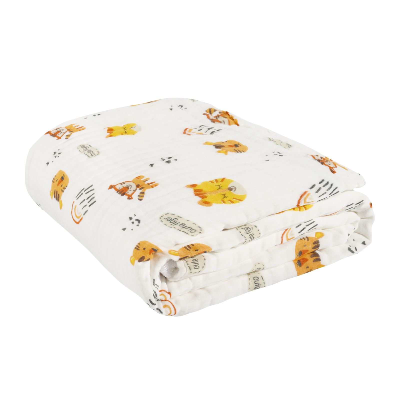 Das Baby Κουβερτα-Μουσελινα 105X150 Relax 6622 Λευκο - Πορτοκαλι Λευκο - Πορτοκαλι