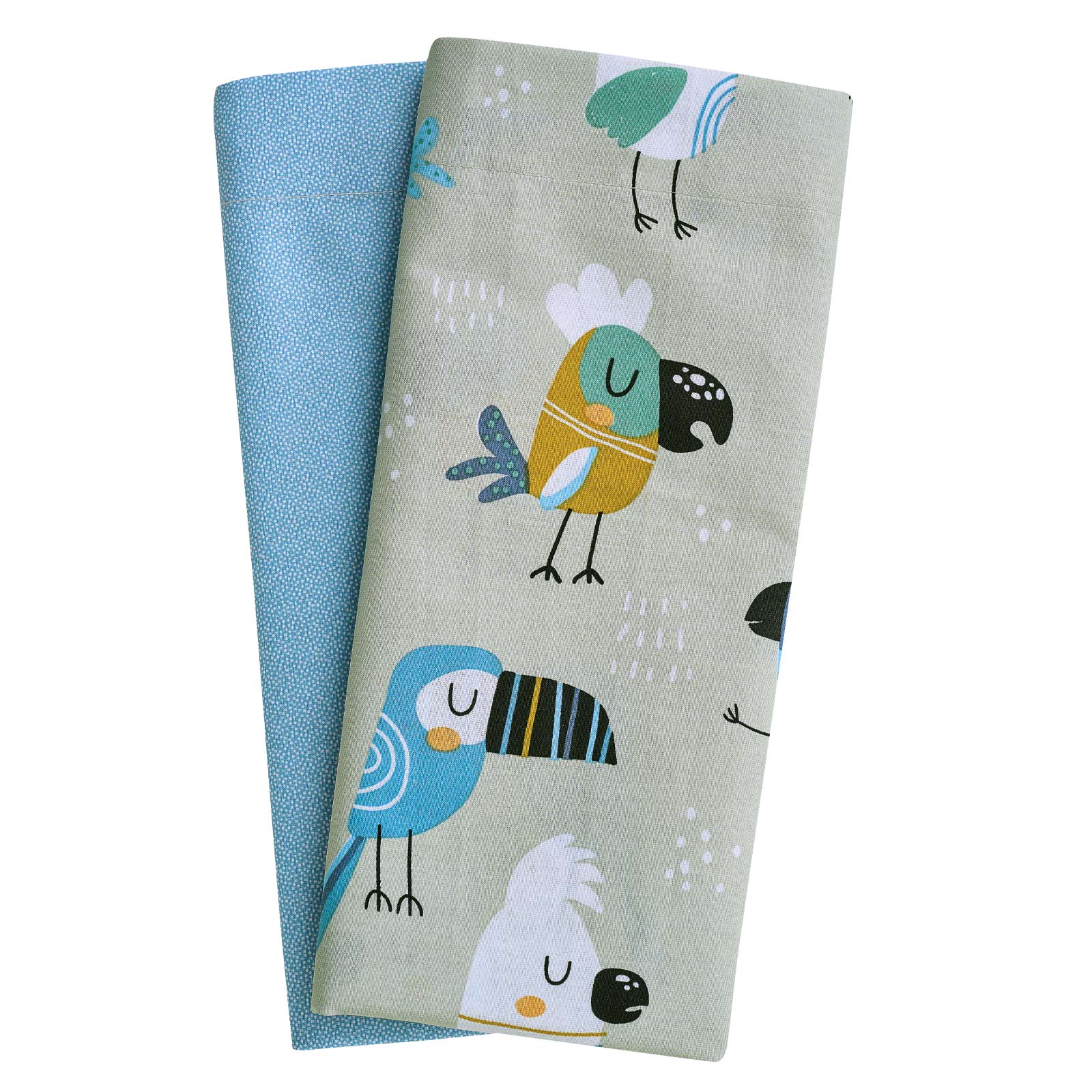 Das Baby Σετ Σεντονια Λικνου Fun 4914 Blue - Grey - Mint Blue - Grey - Mint