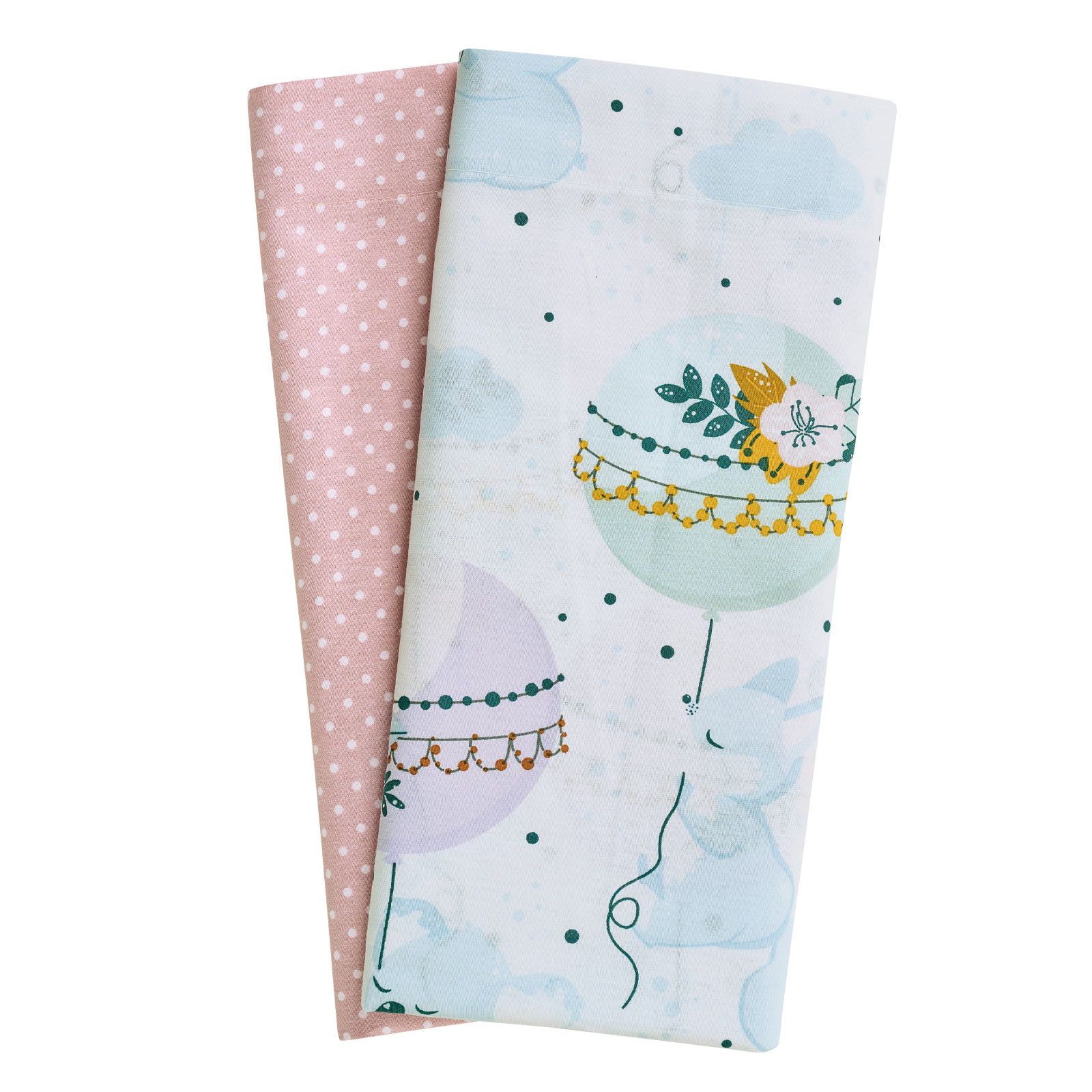 Das Baby Σετ Σεντονια Λικνου Fun 4915 Light Blue - Mint - Pink Light Blue - Mint - Pink