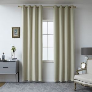 Beauty Home Κουρτίνα Blackout σκίασης με 8 κρίκους Ideal Art 8400 140x270 Μπεζ