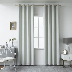Beauty Home Κουρτίνα Blackout σκίασης με 8 κρίκους Ideal Art 8400 140x270 Γκρι
