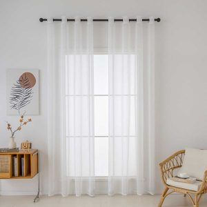 Beauty Home Ύφασμα κουρτίνας με το μέτρο γάζα Sharp Art 8448 Φ300 Εκρού