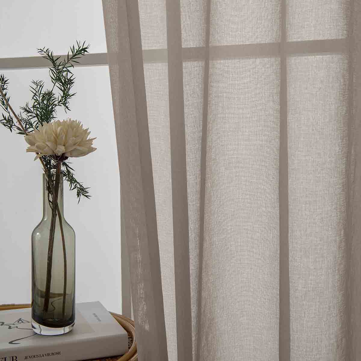 Beauty Home Ύφασμα κουρτίνας με το μέτρο γάζα Sharp Art 8448 Φ300 Άμμου - Image 11