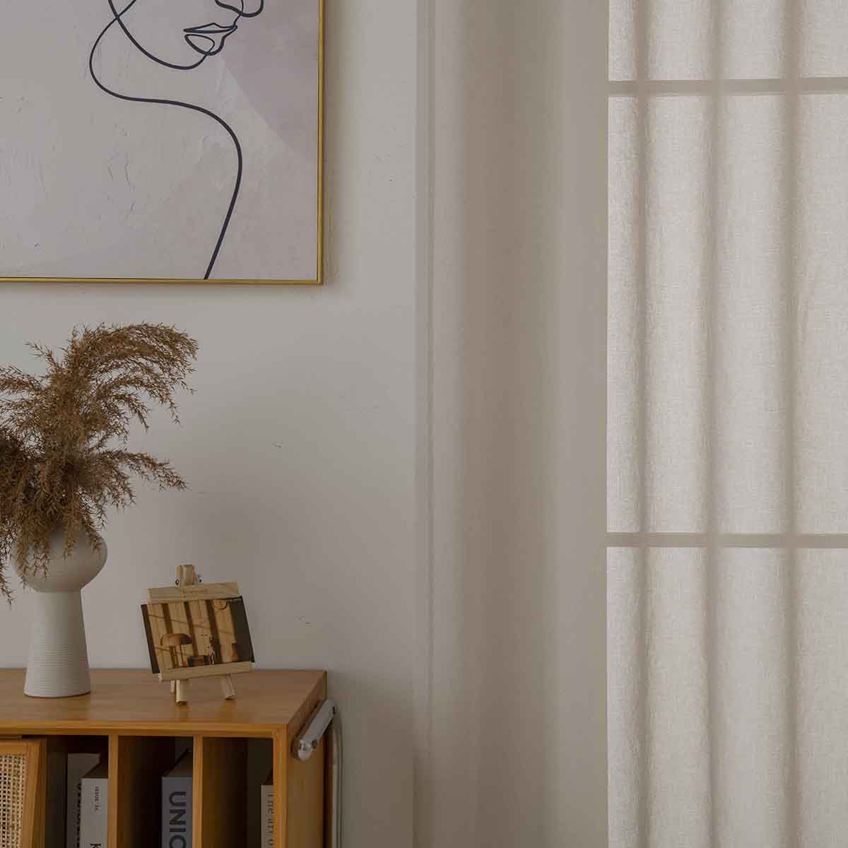 Beauty Home Ύφασμα κουρτίνας με το μέτρο γάζα Sharp Art 8448 Φ300 Άμμου - Image 3