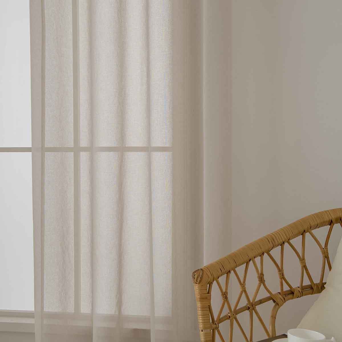 Beauty Home Ύφασμα κουρτίνας με το μέτρο γάζα Sharp Art 8448 Φ300 Άμμου - Image 4