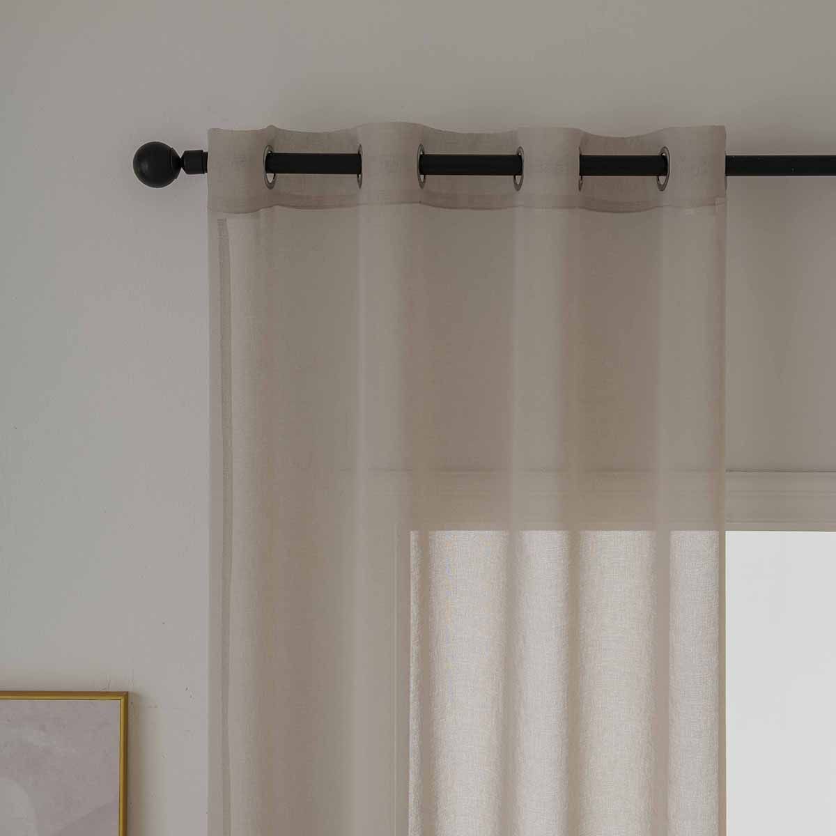 Beauty Home Ύφασμα κουρτίνας με το μέτρο γάζα Sharp Art 8448 Φ300 Άμμου - Image 5