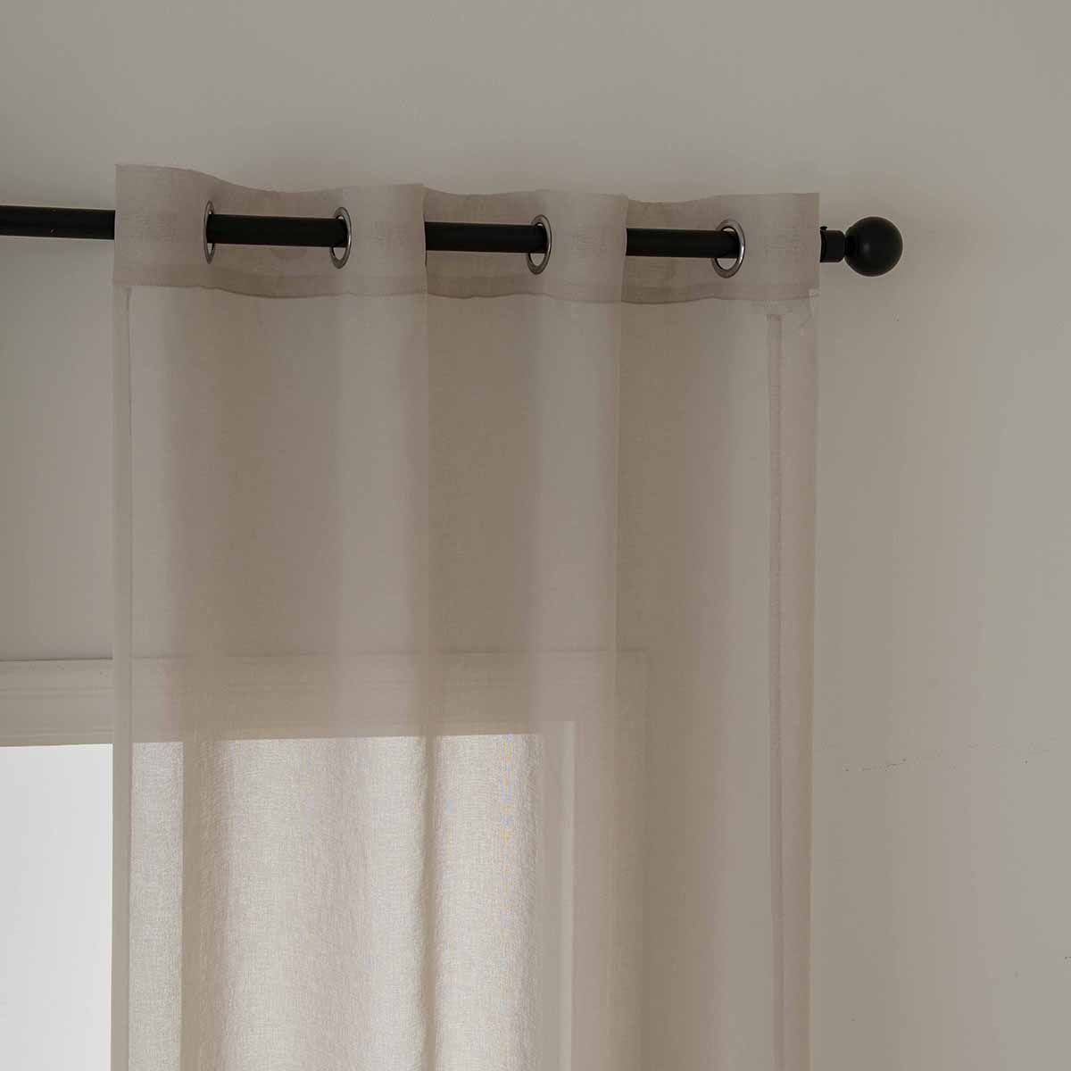Beauty Home Ύφασμα κουρτίνας με το μέτρο γάζα Sharp Art 8448 Φ300 Άμμου - Image 6