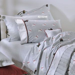 Down Town Ζεύγος Μαξιλαροθήκες Oxford 767 Scottish Dog Ταίρι