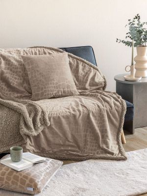 Palamaiki Διακοσμητική Μαξιλαροθήκη Home Décor 45x45 FLO BEIGE