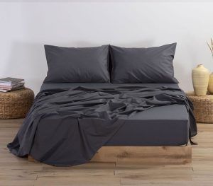 Nef-Nef Homeware Σεντόνι Basic Με Λάστιχο 160x200+30 727-D.GREY