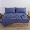 Nef-Nef Homeware Σεντόνι Μεμονωμένο Μονό Με Λάστιχο Basic 100x200+30 1053-Indigo