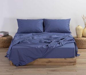 Nef-Nef Homeware Σεντόνι Basic Με Λάστιχο 160x200+30 1053-INDIGO
