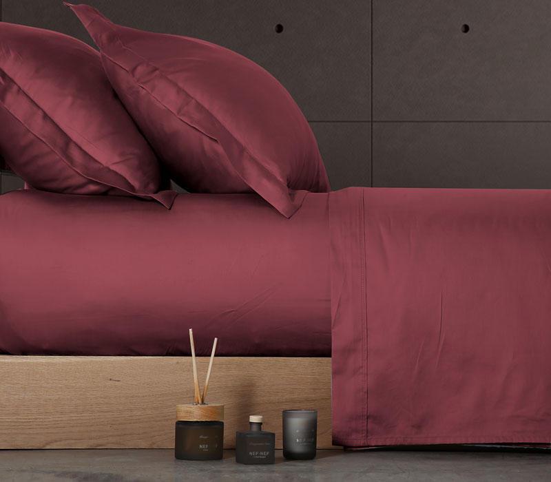 NEF NEF Σεντονι Βαμβακοσατεν King Size Elements 280x270 Bordo