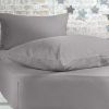 Nef-Nef Homeware Κατωσέντονο Μακό King Size Με Λάστιχο Jersey Χωρίς Μαξιλαροθήκες 180x200+30 Light Gray