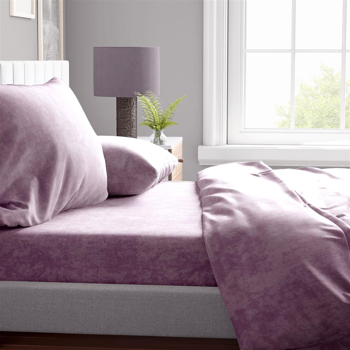 DIMcol Σεντόνια Σετ 4 τεμ Shadow 25 220X240 Light Purple Cott/Pol 70/30