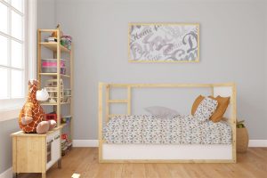 DIMcol Κατωσέντονο Με Λάστιχο bebe Fox 527 0,70X1,40X0,15 Grey 100% Cotton