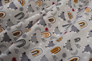 DIMcol Σεντονάκι Λίκνου bebe Fox 527 80X110 Grey 100% Cotton