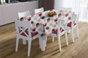 DIMcol Τραπεζομάντηλο Αλέκιαστο Leaves 467 140X180 Brown 70/30 Cott/Pol