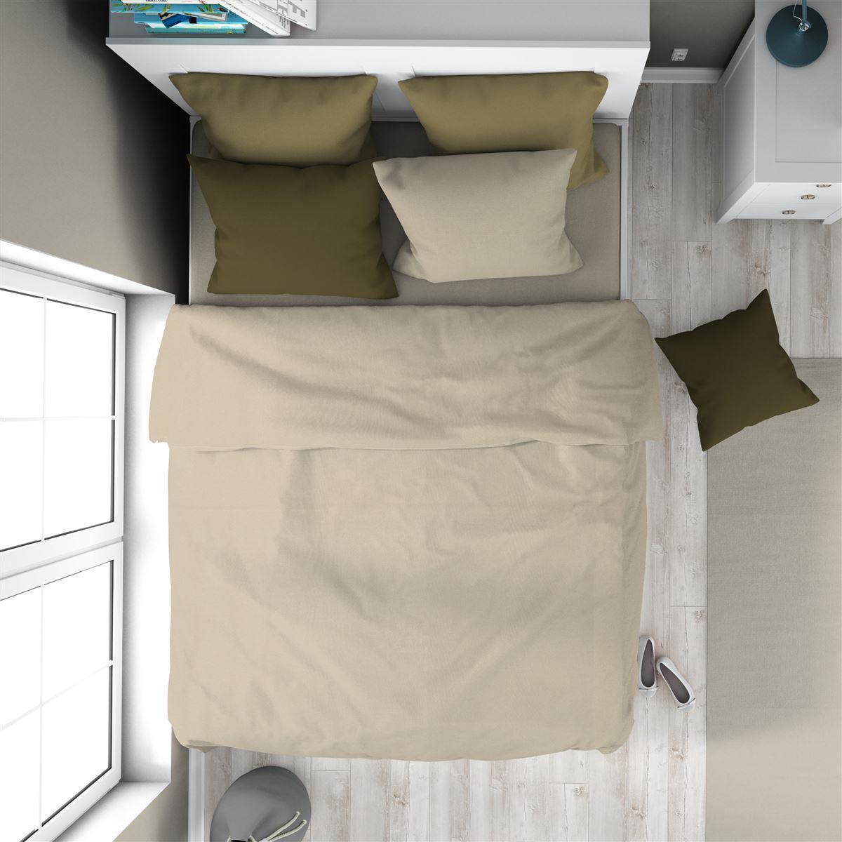 DIMcol Παπλωματοθήκη Solid 502 160X240 Beige 100% Cotton