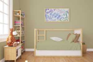 DIMcol Σεντόνια Σετ 3 τεμ bebe Solid 504 120X160 Olive 100% Cotton