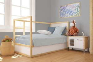 DIMcol Πάπλωμα bebe Solid 505 120X160 Light Blue-Grey 100% Cotton