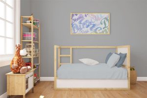 DIMcol Σεντόνια Σετ 3 τεμ bebe Solid 505 120X160 Light Blue-Grey 100% Cotton