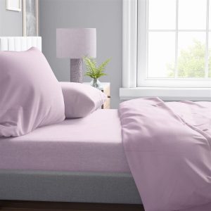 DIMcol Σεντόνι 1 τεμ Solid 506 220X240 Light Purple 100% Cotton