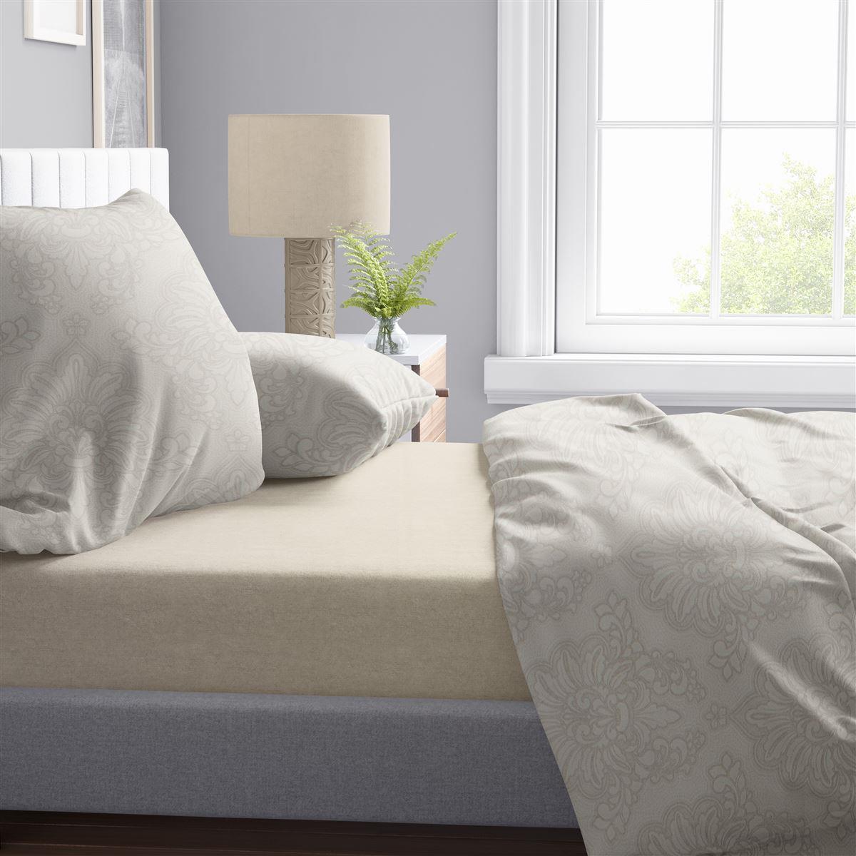 DIMcol Πάπλωμα Εμπριμέ Άρτεμις 702 220X240 Beige 100% Cotton