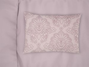 DIMcol Μαξιλαροθήκη Εμπριμέ Άρτεμις 706 50X70 Light Purple 100% Cotton