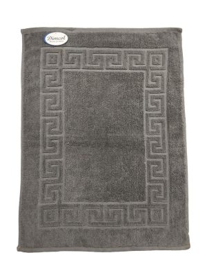 DIMcol Ξενοδοχειακό Πατάκι Μπάνιου 700 gr/m² Jacquard Μαίανδρος 50X70 Γκρι 100% Cotton