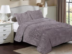 DIMcol Κουβέρτα Coral Fleece Solid 06 160X220 Grey 100% Polyester