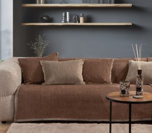 Nef-Nef Homeware Ριχτάρι Πολυθρόνας New Tanger 180x180 BROWN/ECRU