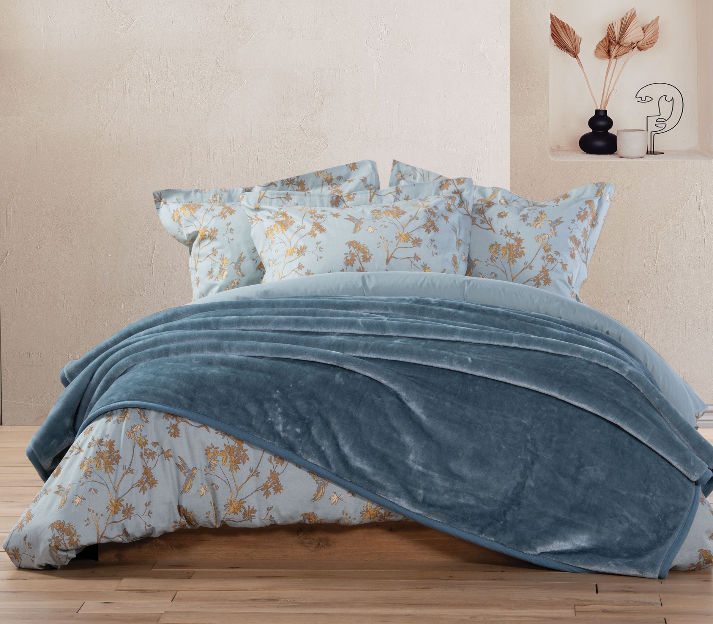 Nef-Nef Homeware ΚΟΥΒΕΡΤΑ Υπέρδιπλη LOFT 22 220X240 1207-SMOKE BLUE - Image 3