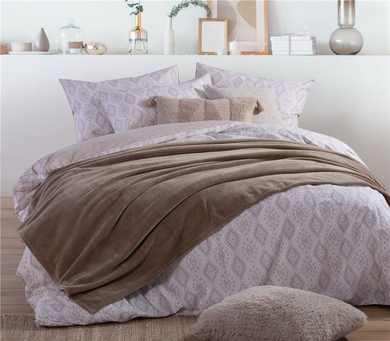 Nef-Nef Homeware Διπλή Κουβέρτα Fleece Cosy 220x240 BEIGE - Image 3