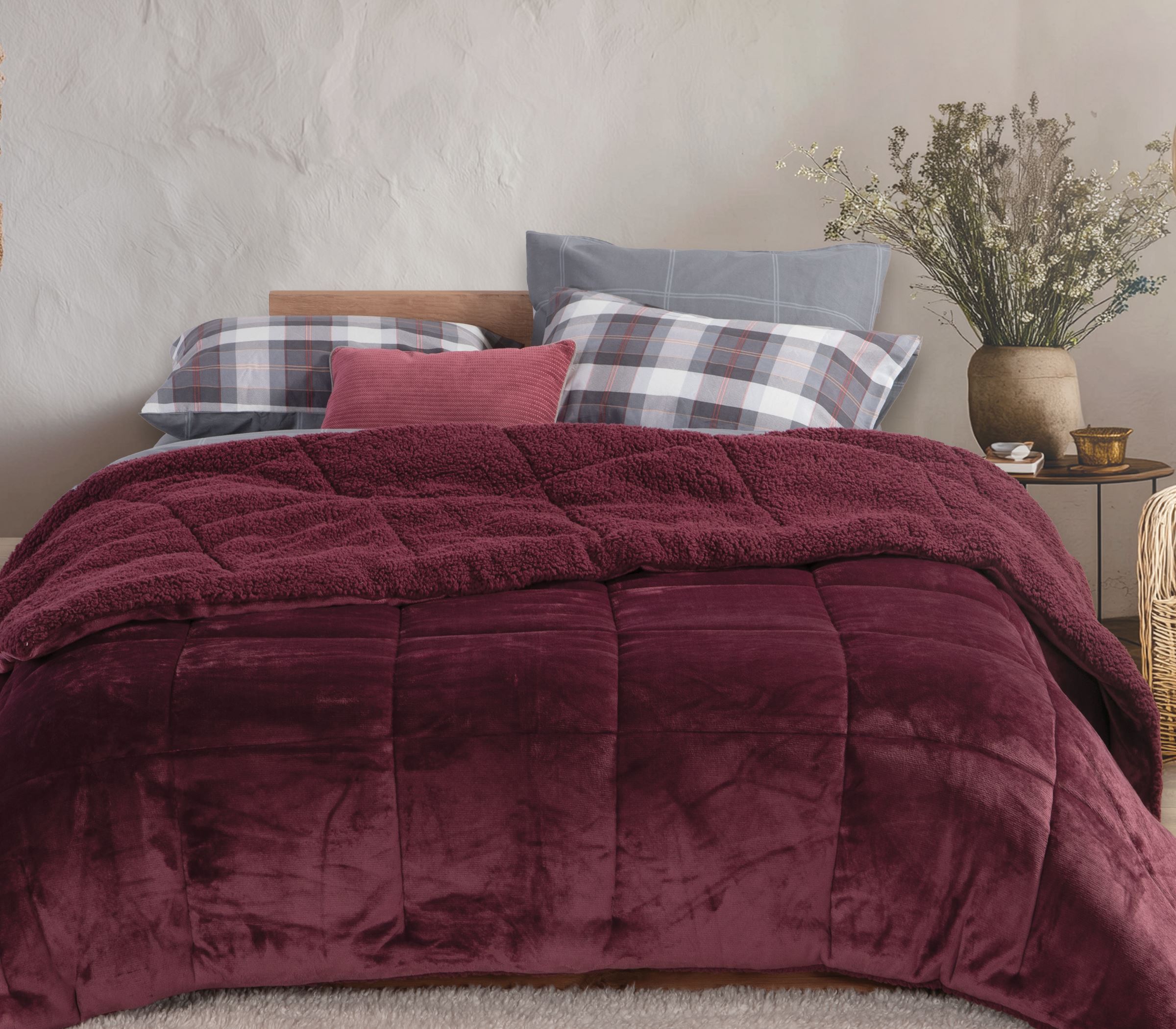 Nef-Nef Homeware Κουβερτοπάπλωμα Μονό Singular 24 160x220 BORDO - Image 4