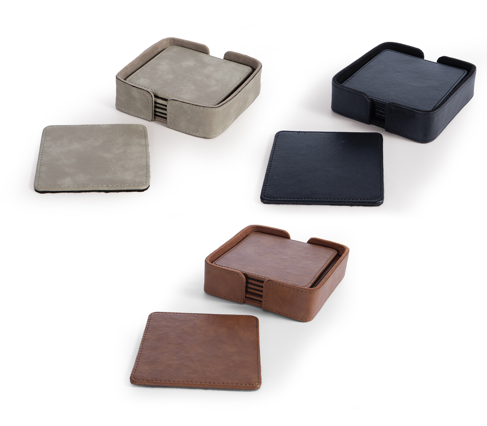 Nef-Nef Homeware Σουβέρ Lethal Σετ 6 Τεμ. 10x10x3 GREY - Image 2