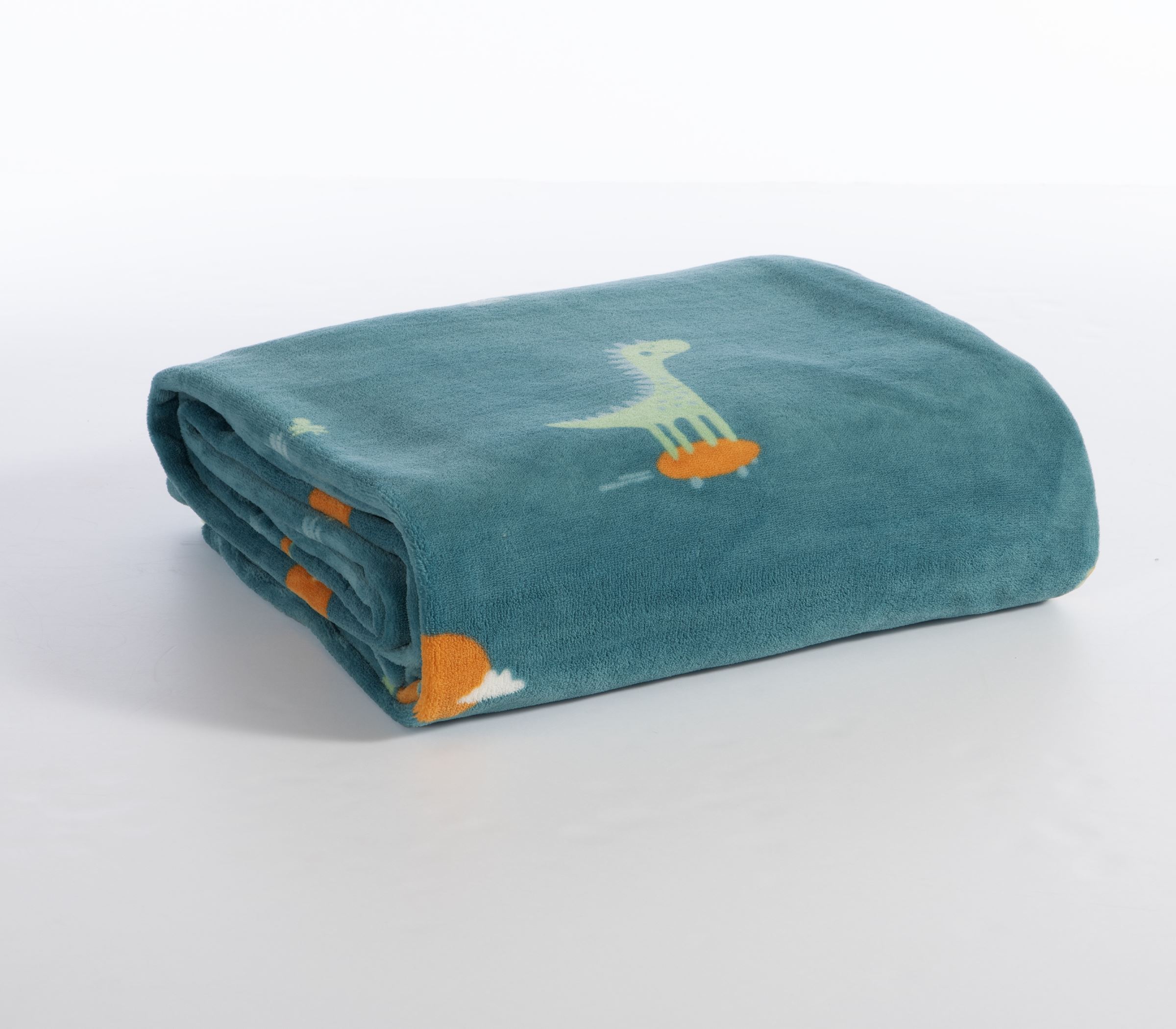 Nef-Nef Homeware ΚΟΥΒΕΡΤΑ FLEECE ΠΟΛ.DINOS ON WHEELS 160X220 PETROL - Image 3