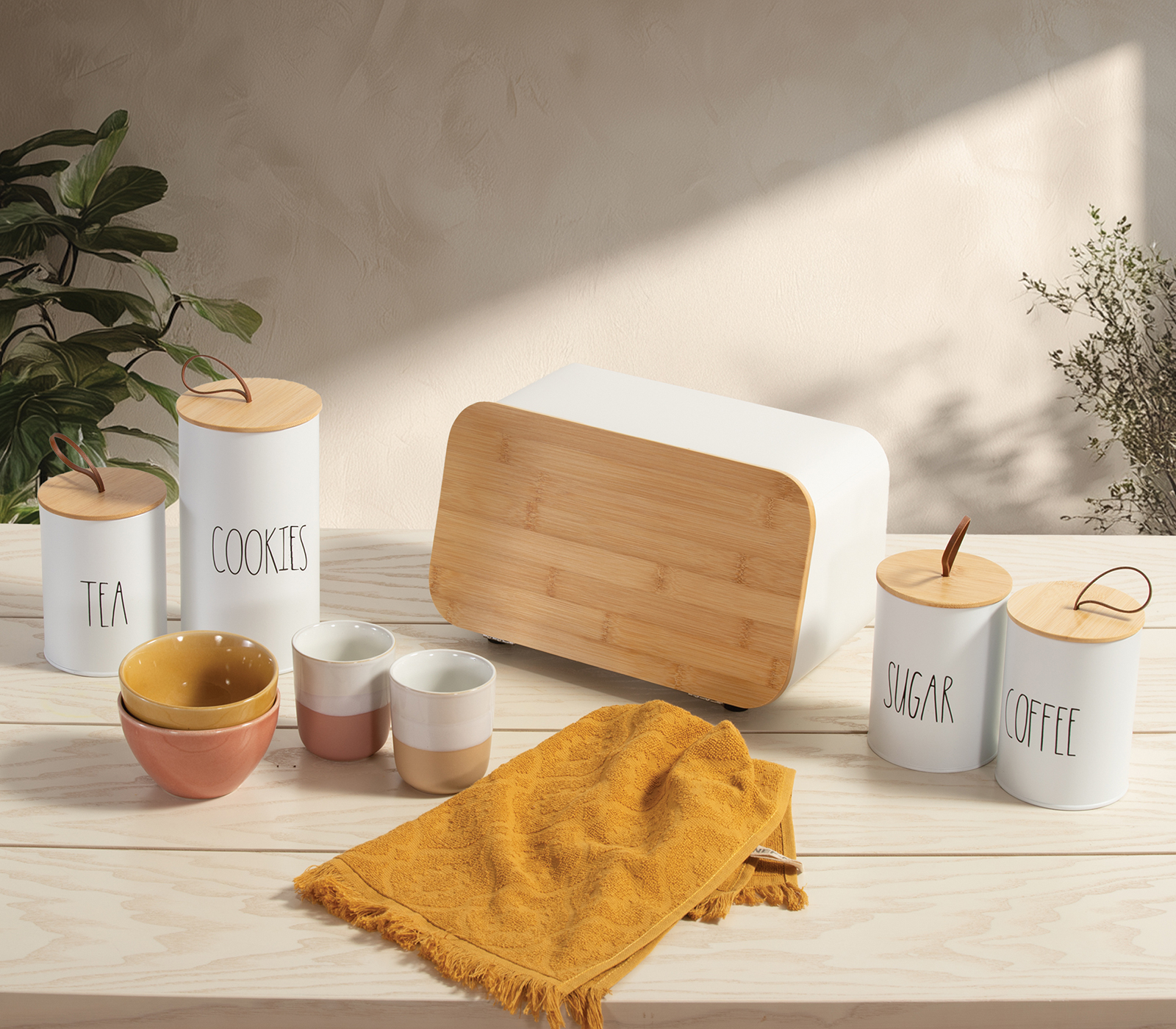 Nef-Nef Homeware Δοχείο Για Τσάι Μεταλλικό 'Tea' 10,4x10,4x13 WHITE - Image 2