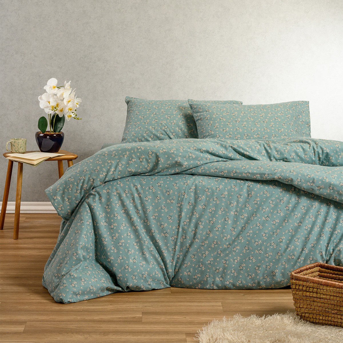 Melinen Home Σεντονι (Σετ 3 Τεμ.) 180Χ200+30 Fay Petrol Winter Line Mini 53X72cm