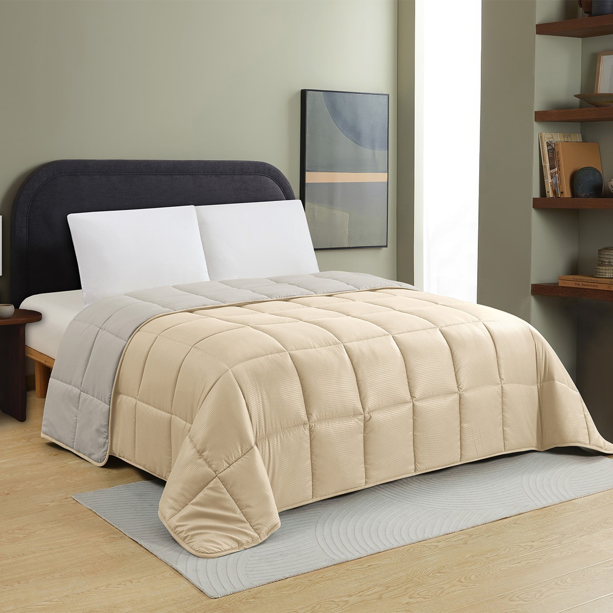 Melinen Home Παπλωμα Υπερδιπλο Brooklyn Beige/Silver (220X240) 220Χ240