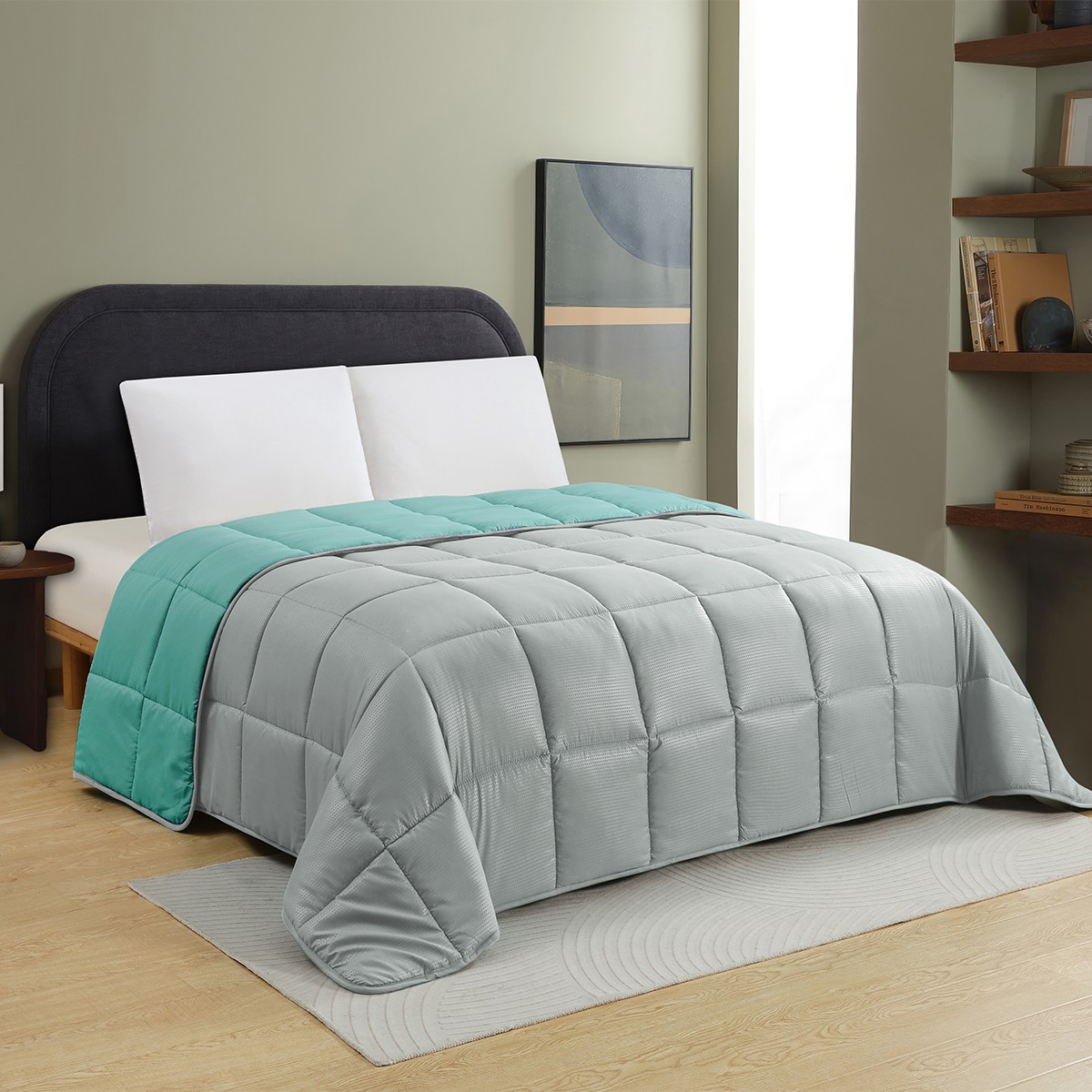 Melinen Home Παπλωμα Μονο Brooklyn Grey/Petrol (160X220) 160Χ220