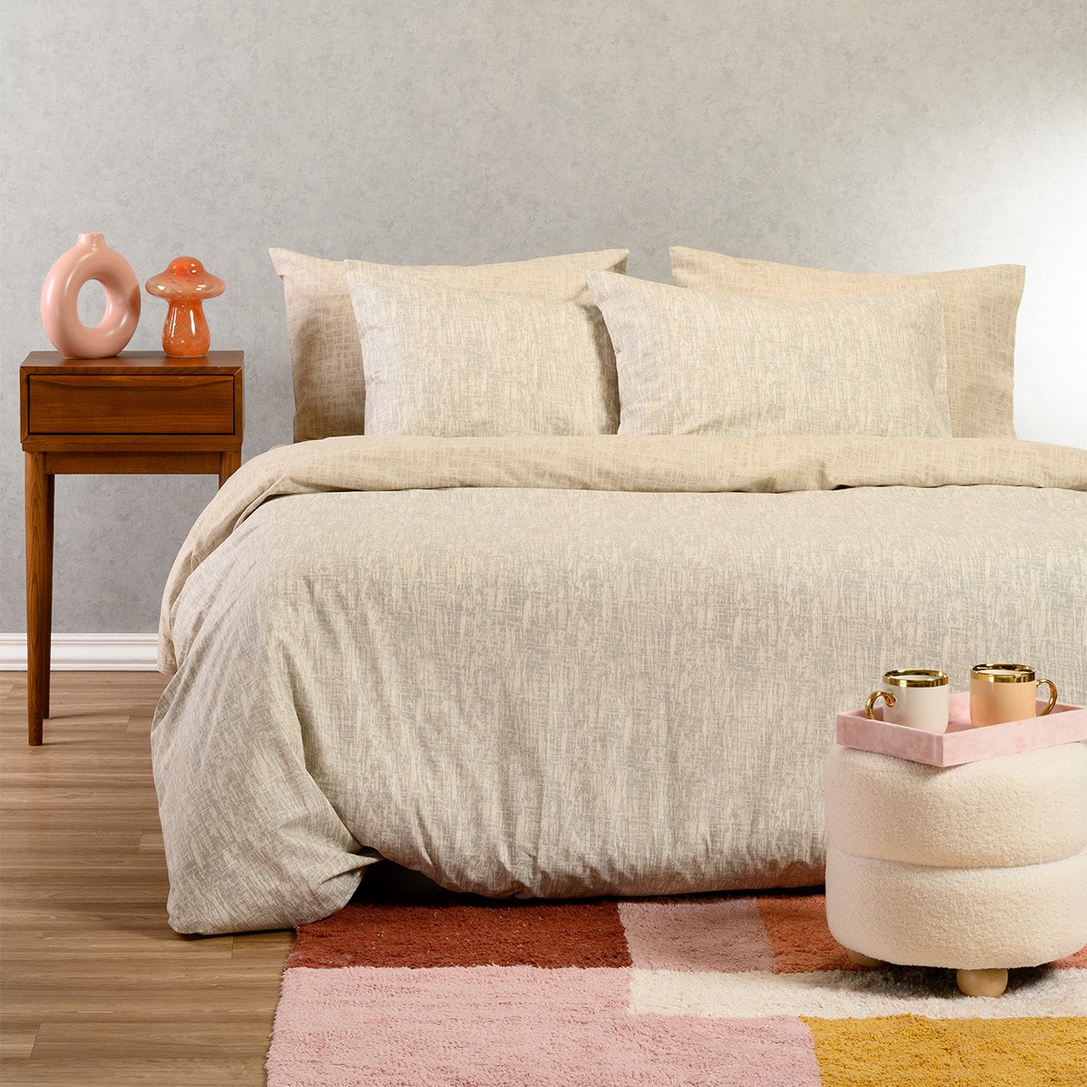 Melinen Home Παπλωματοθηκη Μονη Milan Grey Ultra Line (165X245) 165Χ245