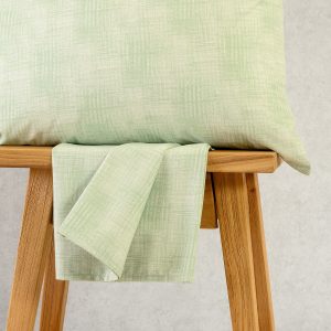 Melinen Home Σεντονι (Σετ 2 Τεμ.) 100Χ200+32 Gianna Grey/Aqua Casual Line Mini 50X70cm