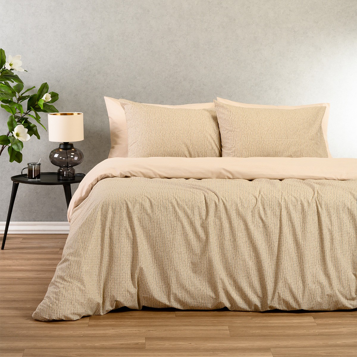 Melinen Home Σετ Σεντονια Μονα (Λ) Davide Beige Casual Line (100Χ200+32) 170Χ270