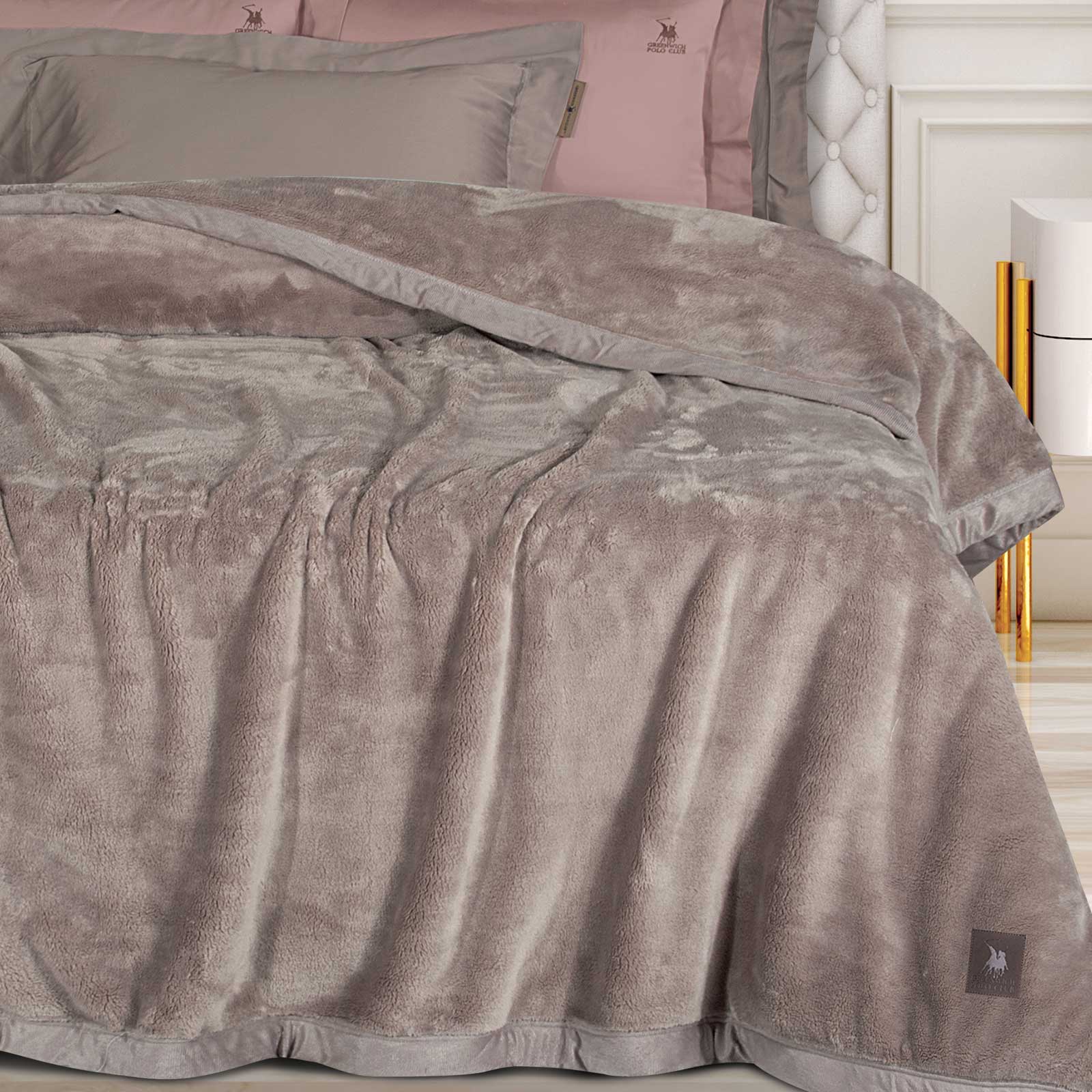 Greenwich Polo Club Κουβέρτα Velour King Essential 240x250 3973 Dusty Lilac - Image 2