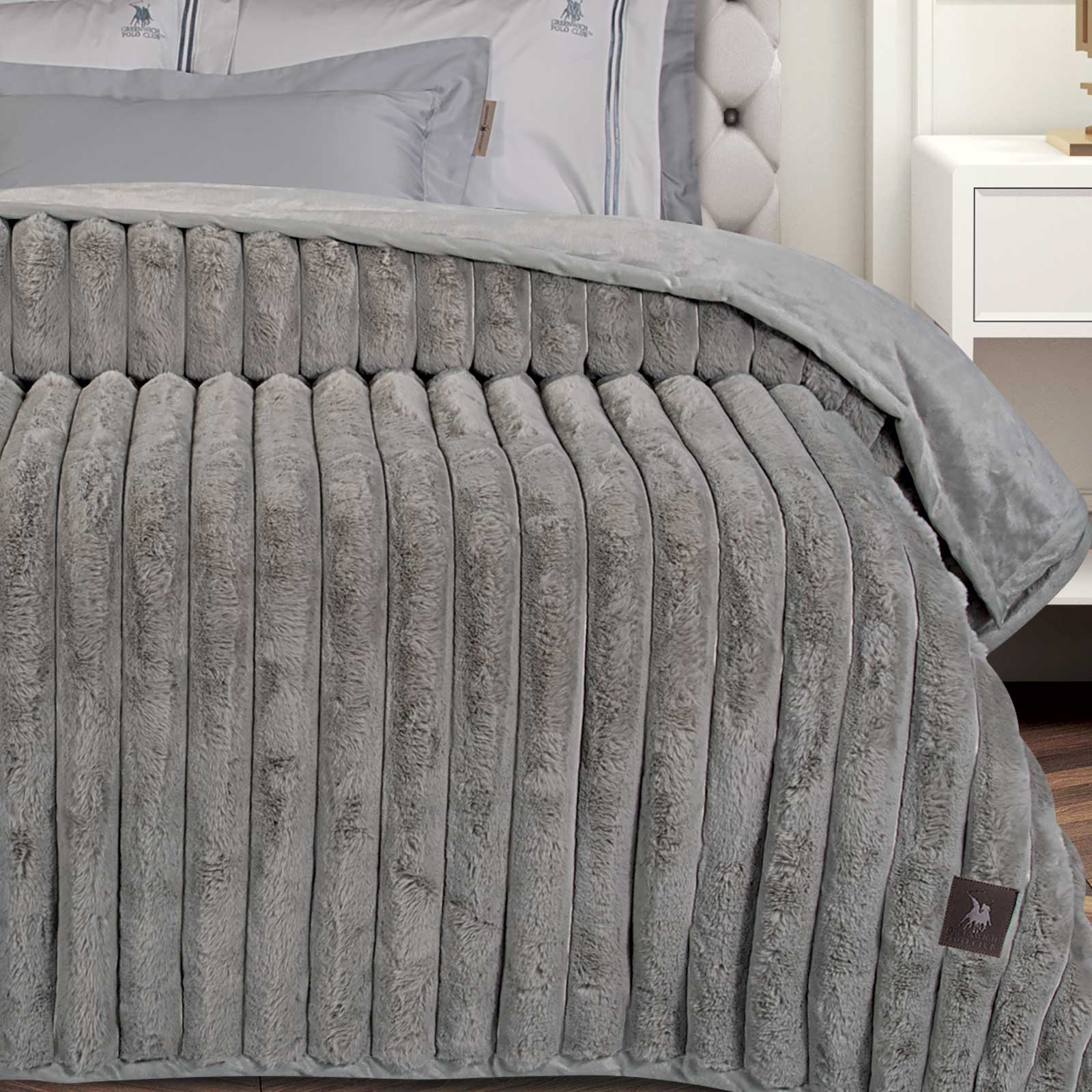 Greenwich Polo Club Κουβερτα Faux Fur Υπερδιπλη Premium 3831 Taupe Taupe - Image 2